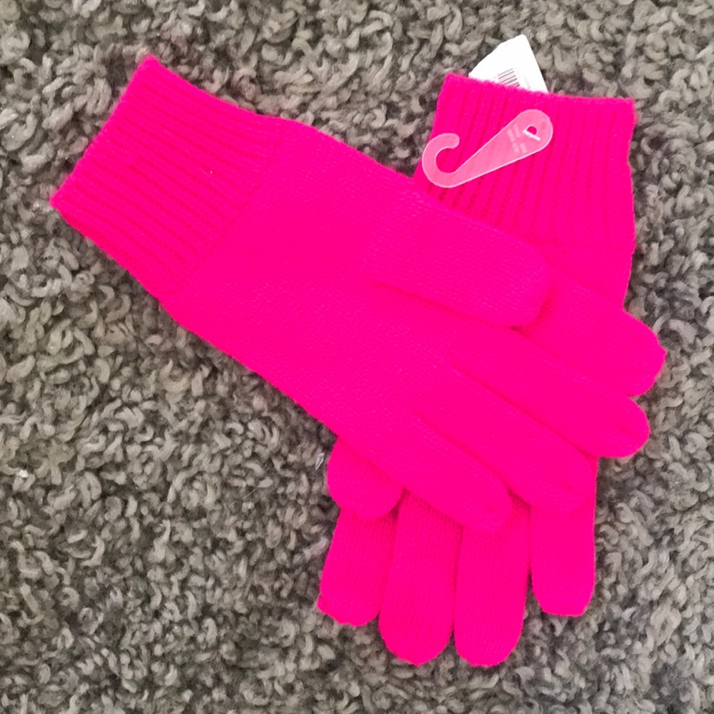 NWT hot magenta gloves